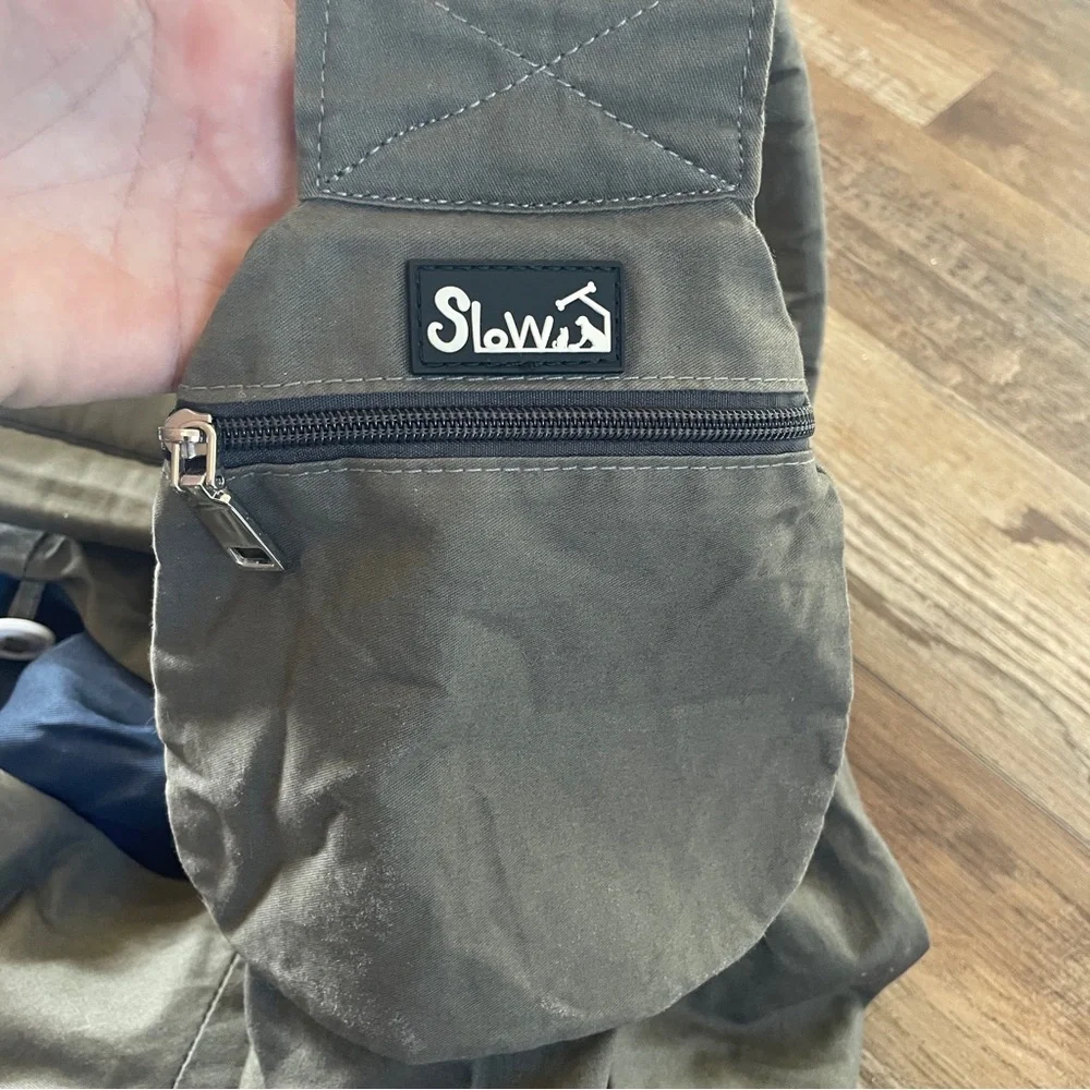 Slow pet, dog or cat sling carrier